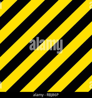 Yellow and black diagonal stripes background texture. Stock Photo