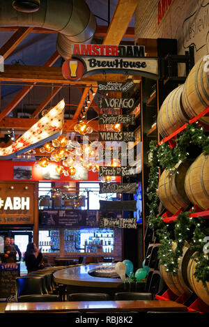 Inside the Amsterdam BrewHouse microbrewery and pub on Queens Quay in Toronto, Canada Stock Photo