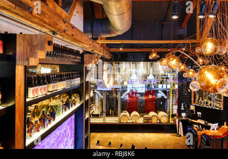 Inside the Amsterdam BrewHouse microbrewery and pub on Queens Quay in Toronto, Canada Stock Photo