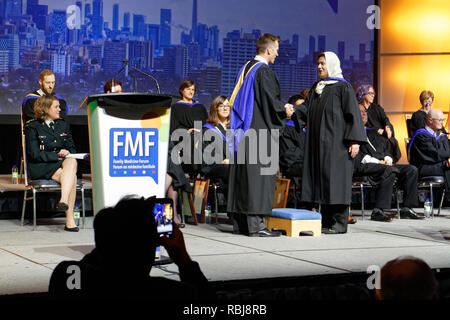 Graduating medicine students recieving their medical doctor certificates at the Canadian Familiy Medicine Forum in Toronto November 2018 Stock Photo