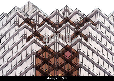 Architectural details of One Queen Street East tower in downtown Toronto, Canada