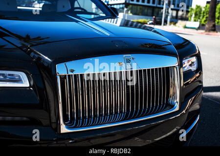 Rolls Royce Grill. Los Angeles. Stock Photo