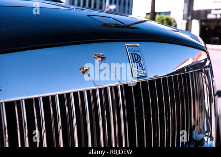 Rolls Royce Grill. Los Angeles. Stock Photo