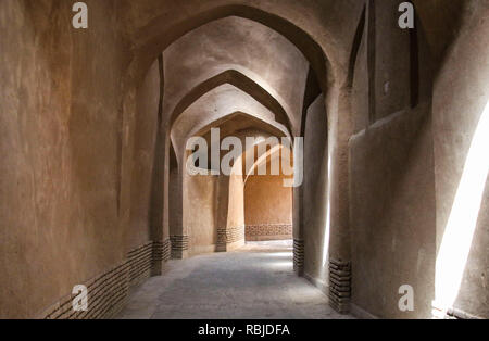 One of the streets of the old city of Yazd, Iran. Stock Photo