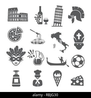 Italy icons set Stock Vector
