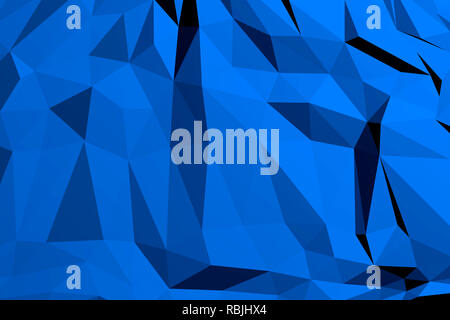 Full Frame Shot Of Blue Polygonal Geometric Pattern Background Stock Photo