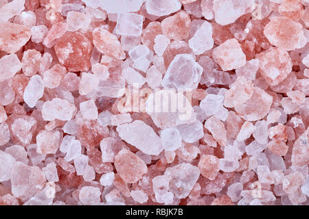 Close up picture of himalayan salt, selective focus. Stock Photo