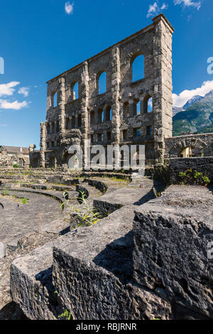 The Roman Theatre of Aosta, built in the 1st century AD, is a well ...