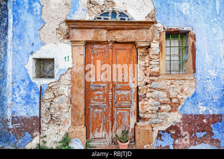 Traditional houses in the medieval mastic village of Vessa on the island of Chios, Greece Stock Photo