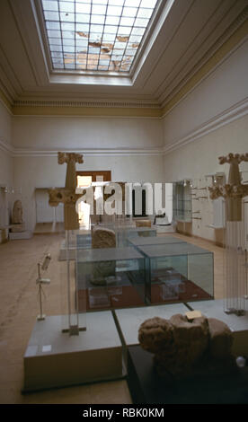 15th March 1993 During the Siege of Sarajevo: undamaged exhibits inside the National Museum of Bosnia and Herzegovina. Stock Photo