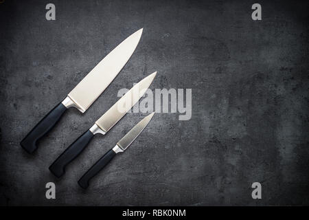 Knife set on the table. Stock Photo