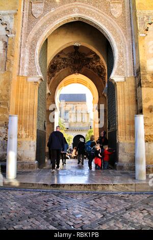 Cordoba, Spain- December 30, 2018: Beautiful and colossal Mosque and Cathedral of Cordoba in Spain in a sunny day of winter. Stock Photo