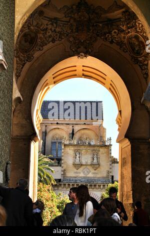 Cordoba, Spain- December 30, 2018: Beautiful and colossal Mosque and Cathedral of Cordoba in Spain in a sunny day of winter. Stock Photo