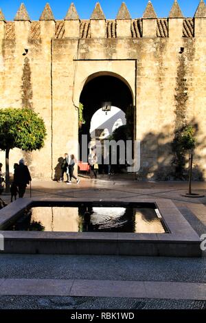 Cordoba, Spain- December 30, 2018: Beautiful and colossal Mosque and Cathedral of Cordoba in Spain in a sunny day of winter. Stock Photo