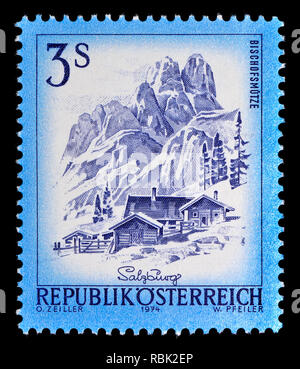 Austrian definitive postage stamp (1974) : Bischofsmutze Stock Photo