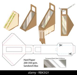 Box packaging die cut template design. 3d mock-up Stock Vector