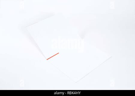 Photo  of blank magazine cover. Isolated on the white background. Stock Photo