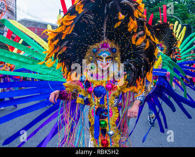 Participant in the Masskara Festival in Bacolod Philippines Stock Photo