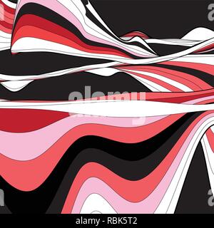 Abstract colored background with wavy elements Stock Vector