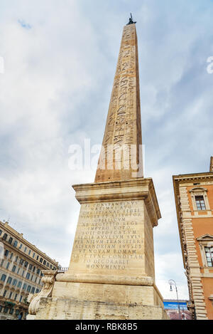 Lateran Obelisk is Egyptian obelisk on Piazza San Giovanni in Laterano in Rome. Italy Stock Photo