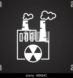 Bio manufacturing icon on black background for graphic and web design, Modern simple vector sign. Internet concept. Trendy symbol for website design web button or mobile app. Stock Vector