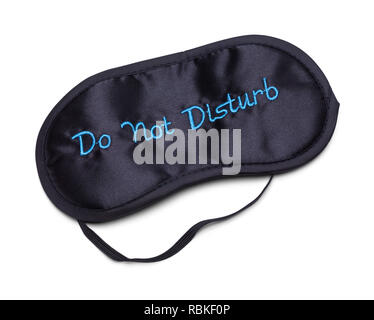 Do Not Disturb Sleep Mask Isolated on White Background. Stock Photo