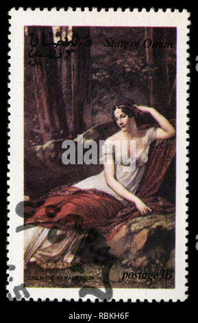 Cinderella stamp from State of Oman in the Napoleon series issued in 1974 Stock Photo