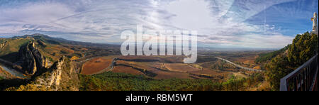 Panoramic view from St. Felices Chapel at La Rioja Stock Photo