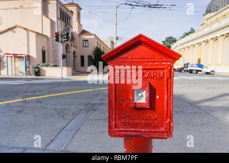 San Francisco Street Fire Alarm Stock Photo