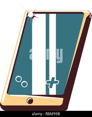 retro video game portable device vector illustration design Stock Vector
