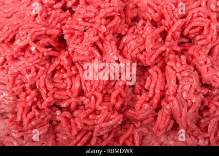 Close up of raw ground hamburger meat low fat Stock Photo