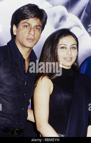 Portrait of Shah Rukh Khan and Rani Mukerji, India, Asia Stock Photo