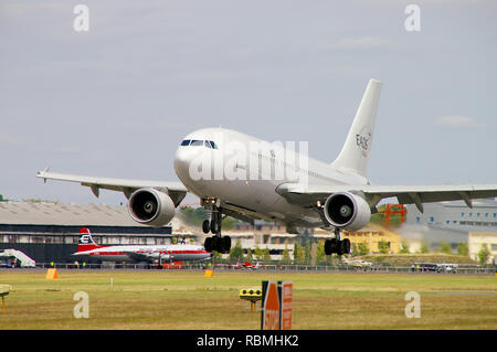 EADS CASA Airbus A310 -324 MRTT Multi Role Tanker Transport jet plane at Farnborough International Airshow. Dual role air refuelling tanker and cargo Stock Photo