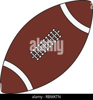 Creative vector icon design with american football ball isolated on white. Stock Vector