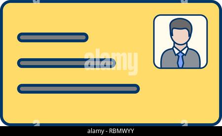 Vector ID Card Icon Stock Vector