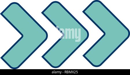 Vector Forward Arrows Icon Stock Vector