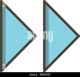 Vector Forward Arrows Icon Stock Vector