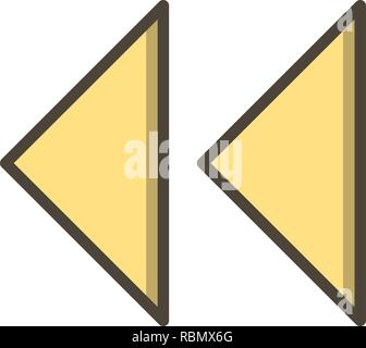Vector Backward Arrows Icon Stock Vector