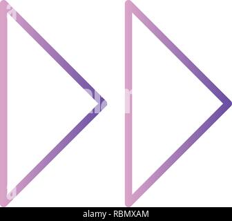 Vector Forward Arrows Icon Stock Vector