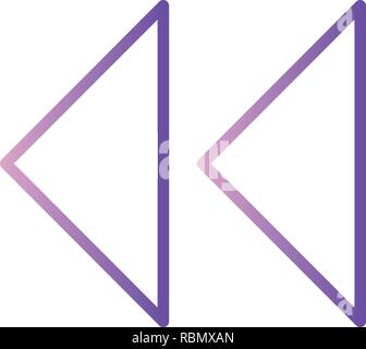 Vector Backward Arrows Icon Stock Vector