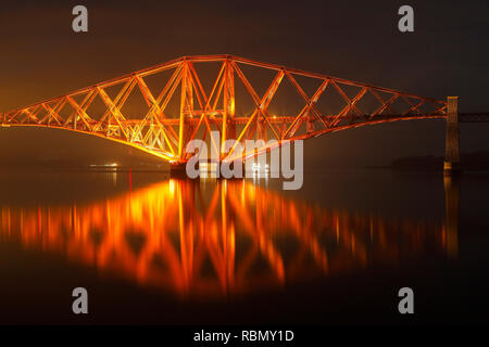 The Firth of Forth Cantilever Railway Bridge at Queensferry,Scotland Stock Photo