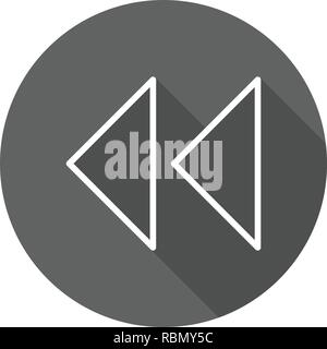 Vector Backward Arrows Icon Stock Vector