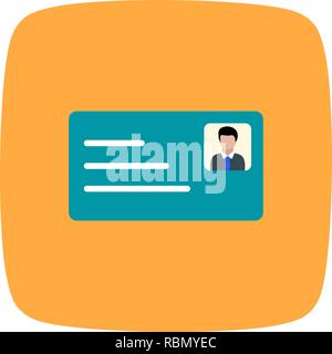 Vector ID Card Icon Stock Vector