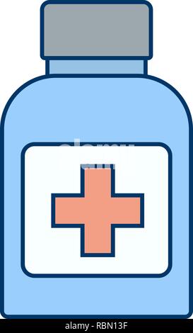 Vector Medicine Bottle Icon Stock Vector