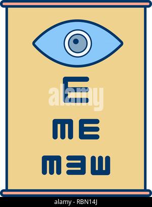 Vector Eye Test Icon Stock Vector