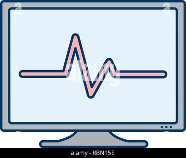 Vector ECG Icon Stock Vector