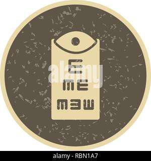 Vector Eye Test Icon Stock Vector