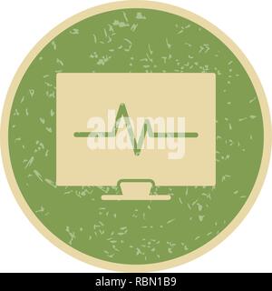 Vector ECG Icon Stock Vector