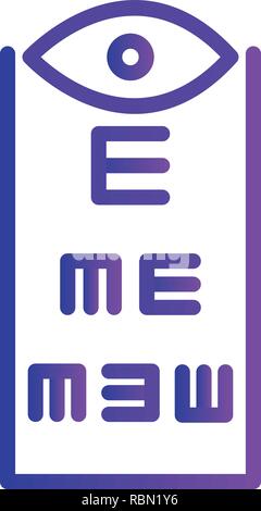 Vector Eye Test Icon Stock Vector