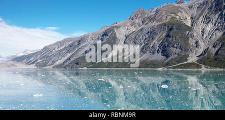 Ice Floating On Surface Of Lake In Alaska Stock Photo